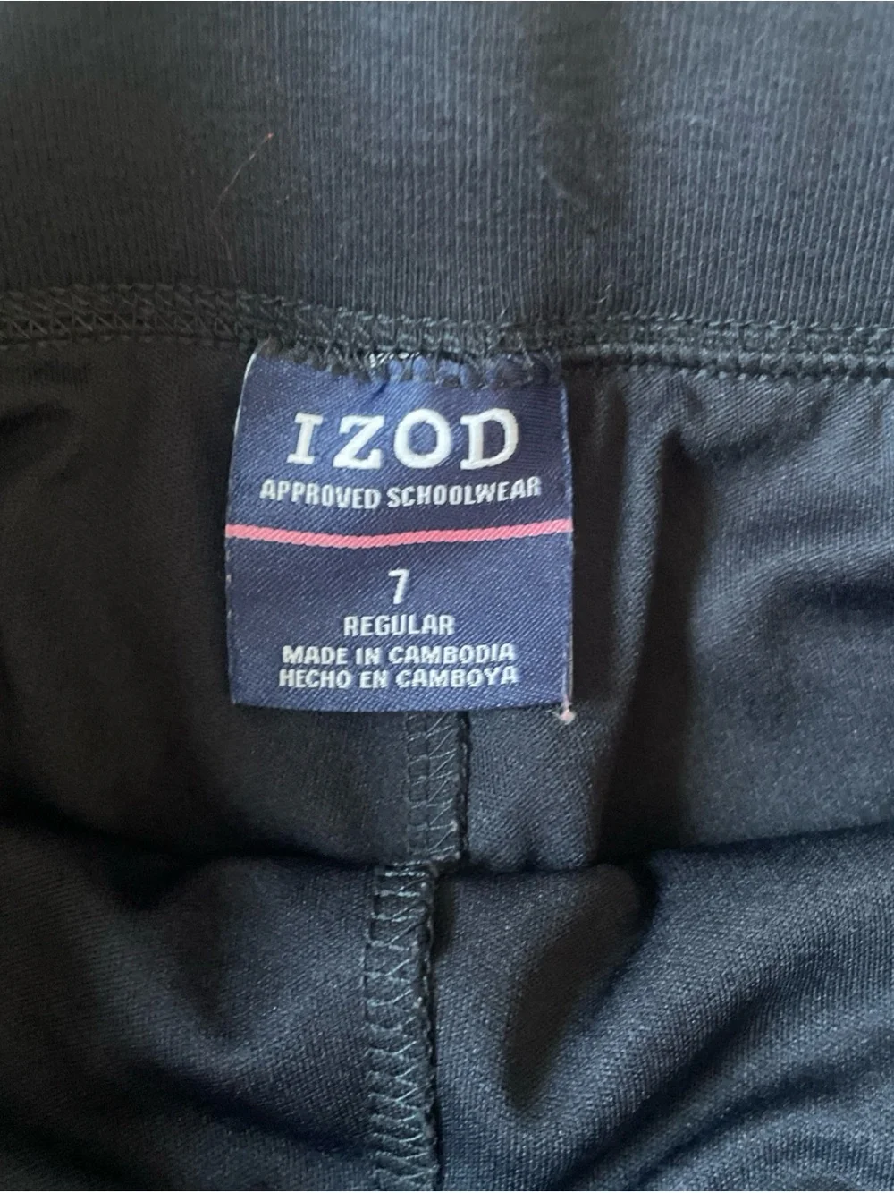 Izod Girls School Uniform Skirt Athletic Skort Pull On Navy Blue Size 7